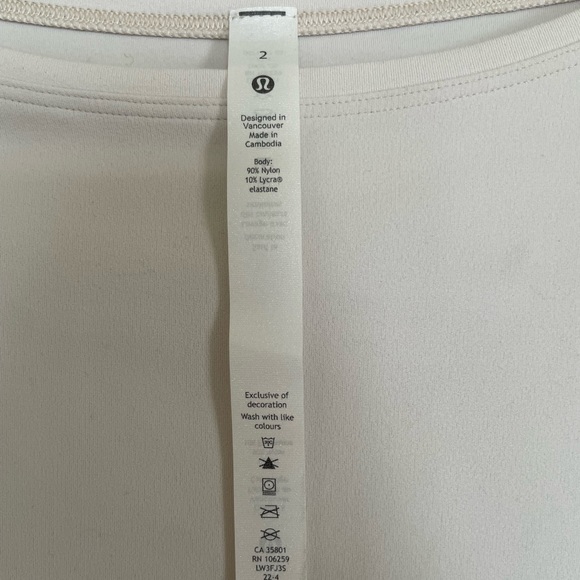 Lululemon Back in Action Short Sleeve T-Shirt *Nulu (White Opal) - Picture 9 of 9